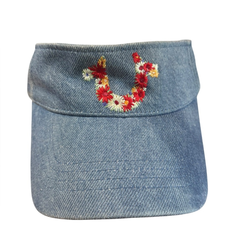True Religion Blue Denim Visor